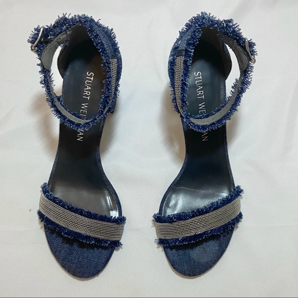 Stuart Weitzman Denim Chaingang Sandals - Picture 7 of 15